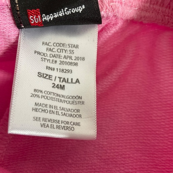 Harley-Davidson Toddler Girls Pink Sweatpants Size 24M Rainbow Logo Pants - Picture 6 of 6